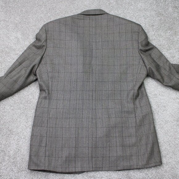 Oscar de la Renta Blazer Men 42R Gray Wool/Cashmere 2 Button Ventless Sport Coat - Picture 9 of 15